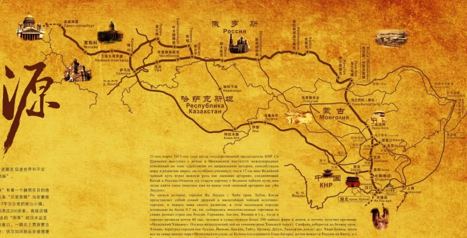 万里茶道古地图